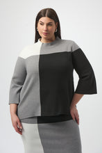 Load image into Gallery viewer, Jacquard Sweater Colour Block Pullover 253907
