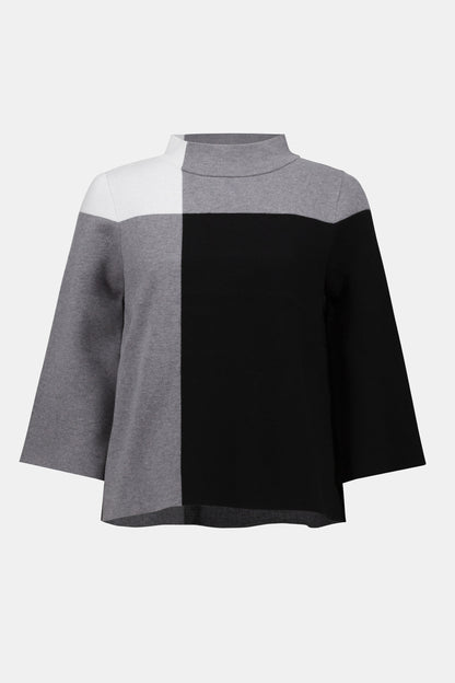 Jacquard Sweater Colour Block Pullover 253907