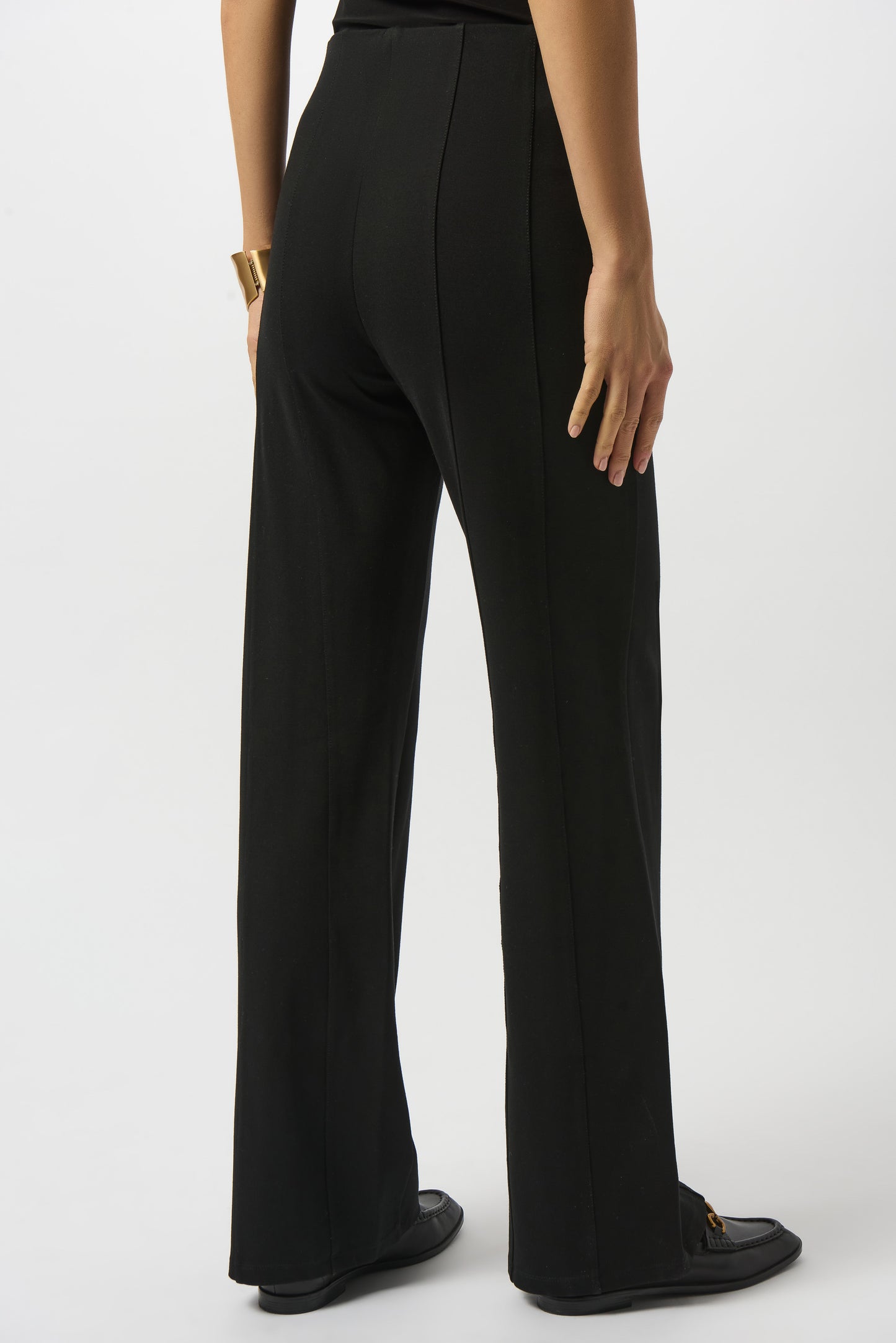 Heavy Knit Wide Leg Pull-On Pants 253919