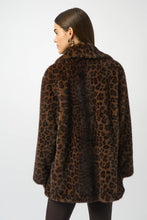 Load image into Gallery viewer, Faux Fur Leopard Print Double-Breasted Coat 253937

