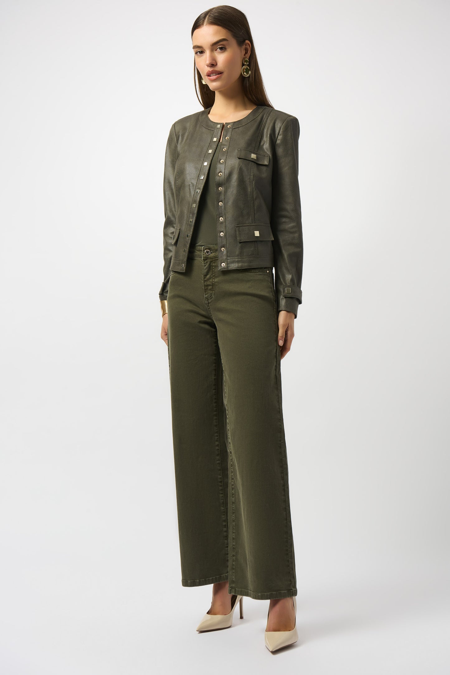 Goldie | Classic Wide-Leg Stretch Denim Jeans 253950-SALE