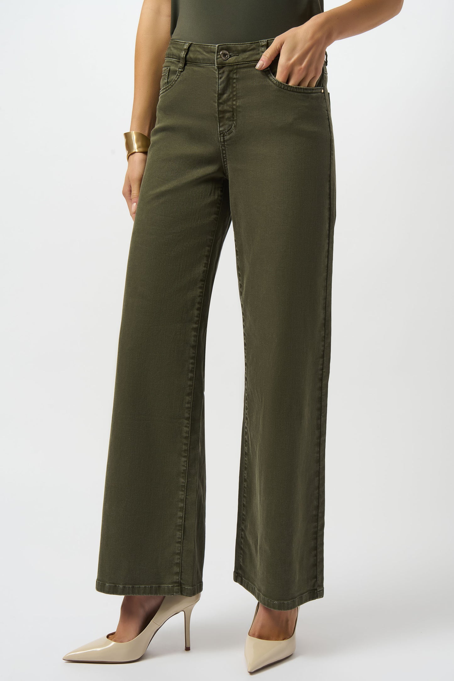 Goldie | Classic Wide-Leg Stretch Denim Jeans 253950-SALE