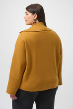 Load image into Gallery viewer, Sweater Knit Boxy Pullover With Zipped Collar 253963
