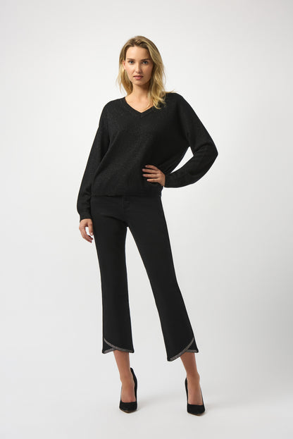 Wool Blend V-Neck Boxy Sweater 253967-SALE