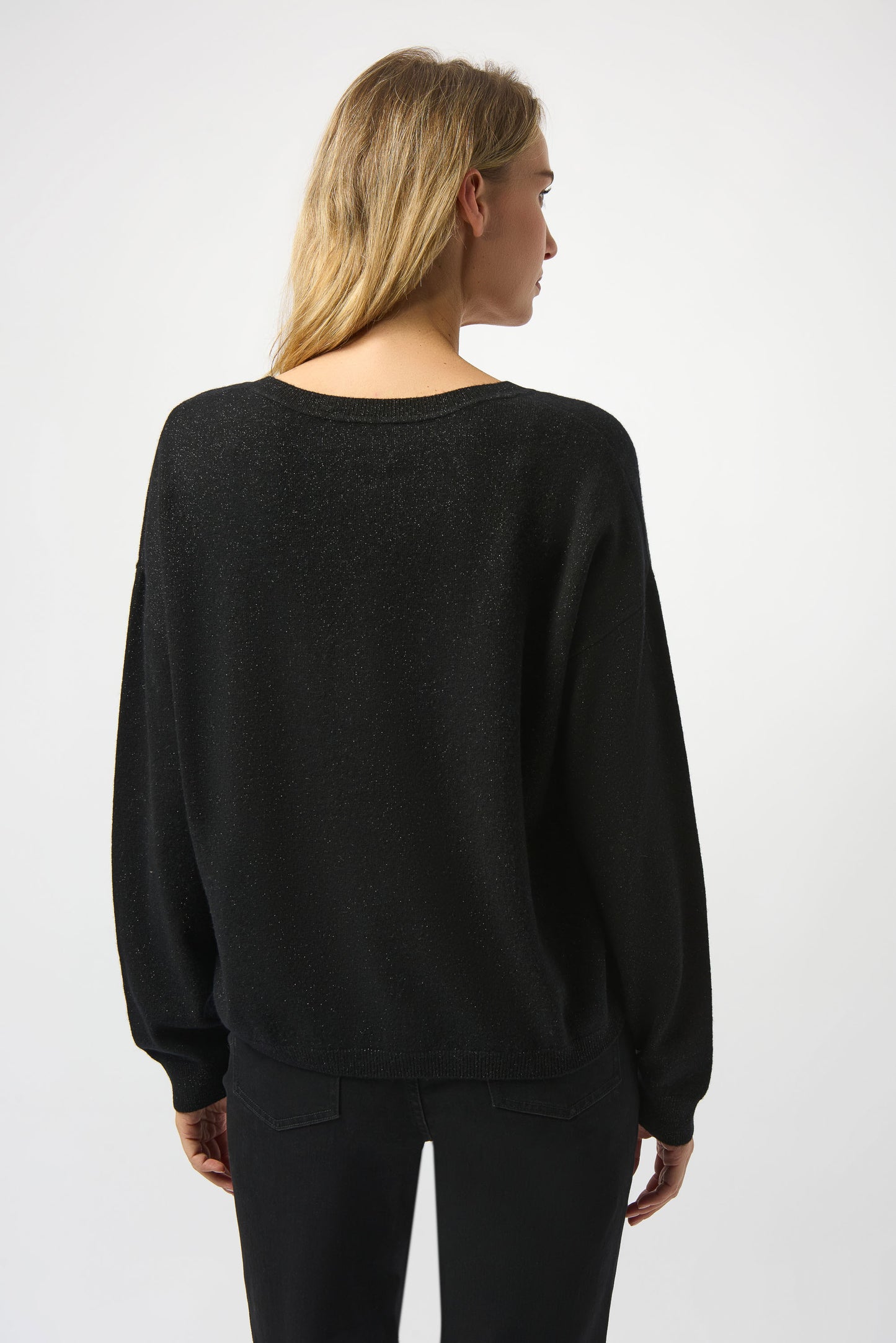 Wool Blend V-Neck Boxy Sweater 253967-SALE