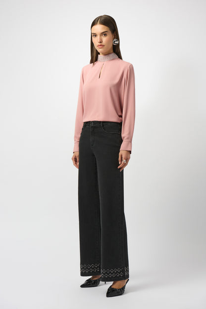 Classic Wide Leg Stretch Denim Jeans 253988 SALE