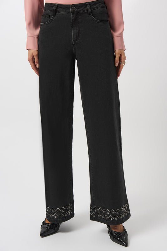 Classic Wide Leg Stretch Denim Jeans 253988 SALE