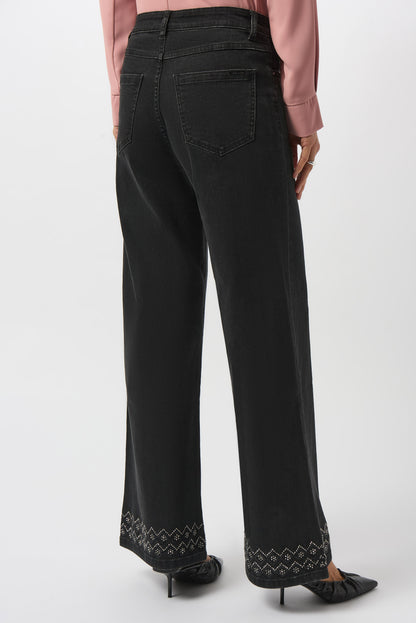 Classic Wide Leg Stretch Denim Jeans 253988 SALE