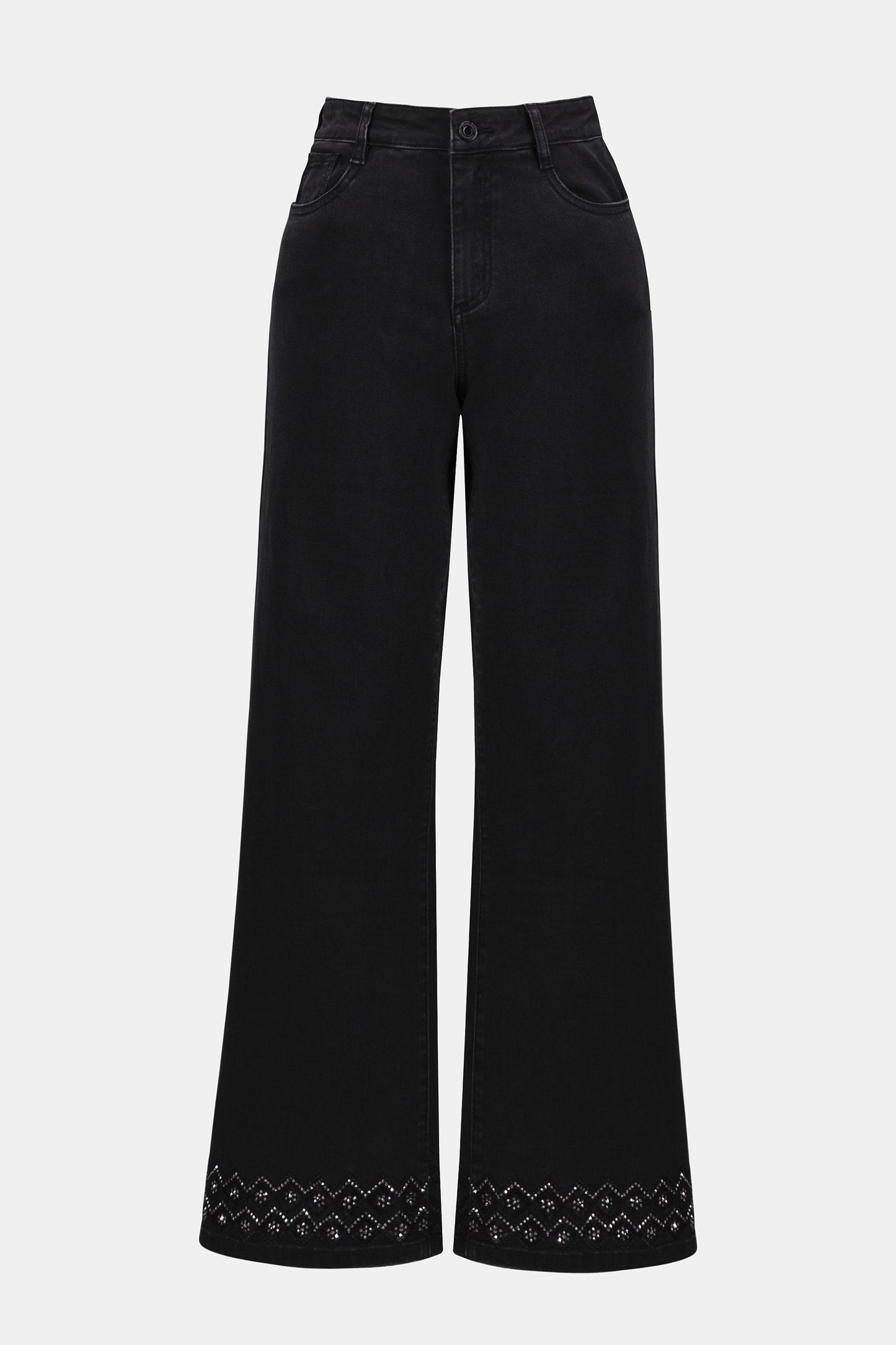 Classic Wide Leg Stretch Denim Jeans 253988 SALE
