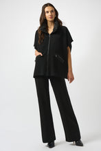 Load image into Gallery viewer, Faux Leather Trimmed Poncho Sleeve Jacket 253998
