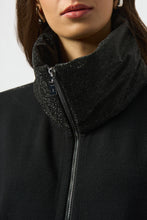 Load image into Gallery viewer, Faux Leather Trimmed Poncho Sleeve Jacket 253998
