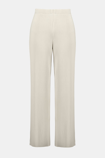 Pleated Scuba Crepe Wide-Leg Pants 254006