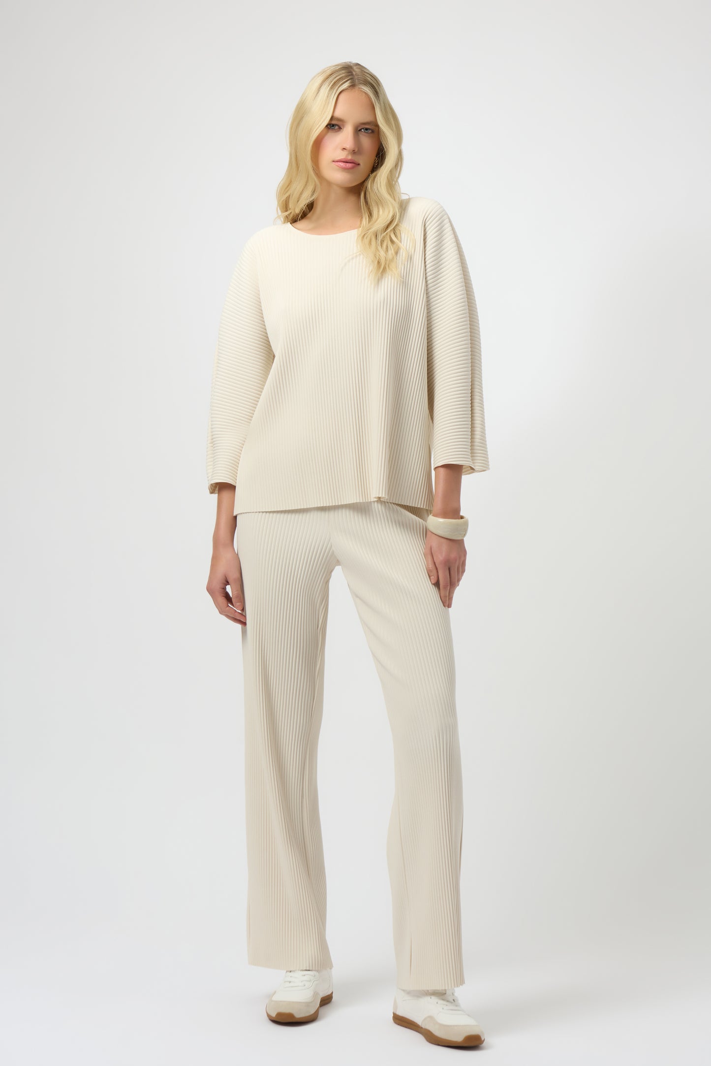 Pleated Scuba Crepe Boxy Top 254210