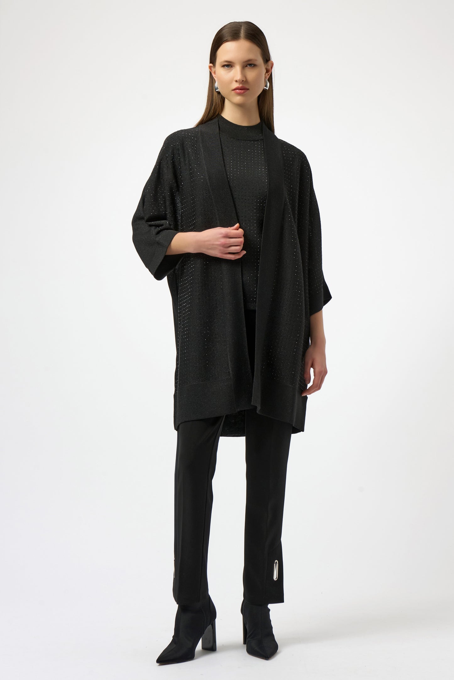 Sweater Knit Cover-Up with Iron-On Detail 254937