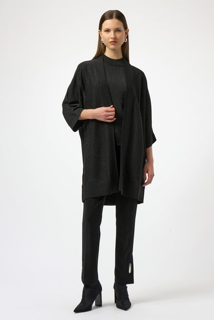 Sweater Knit Cover-Up with Iron-On Detail 254937