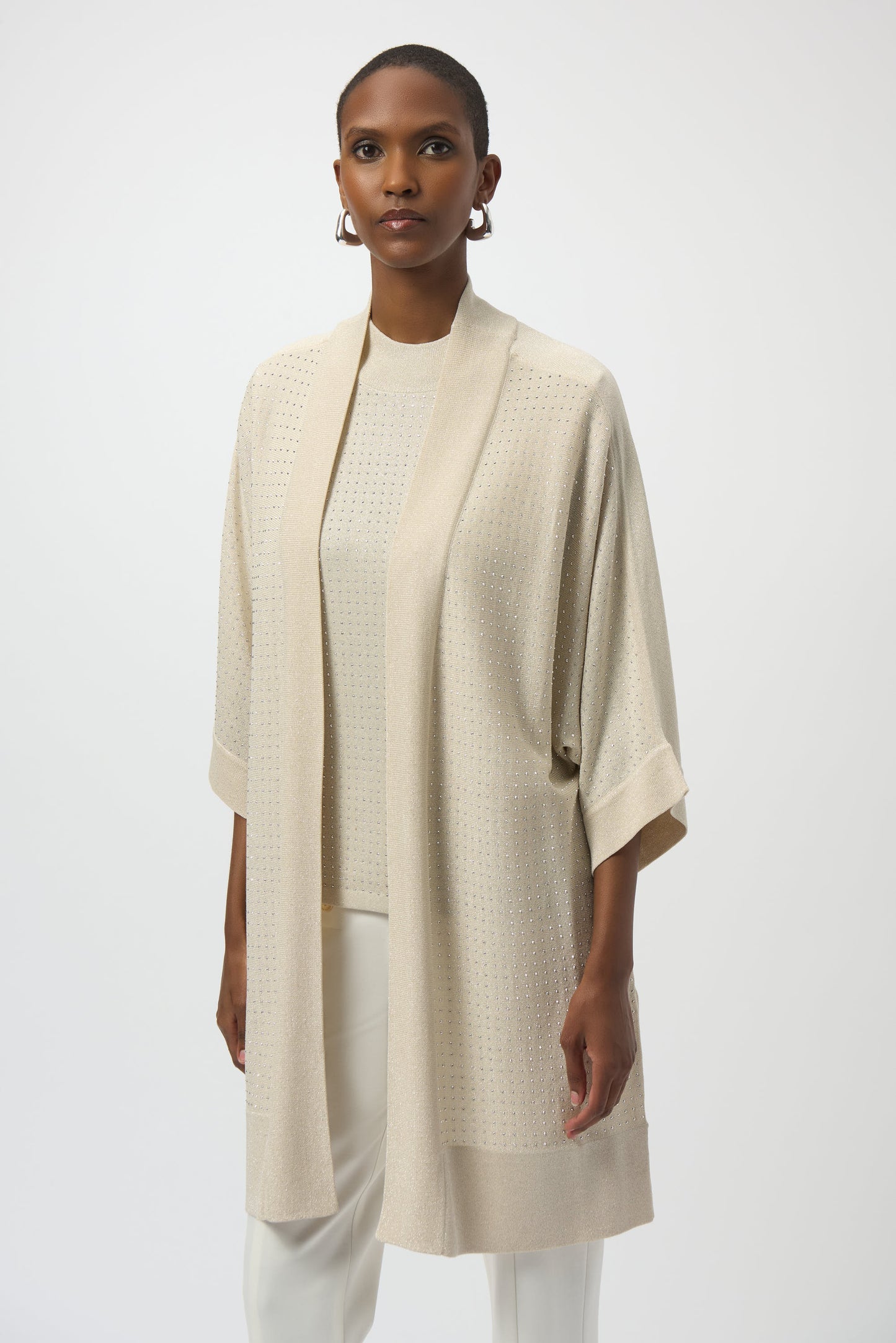 Sweater Knit Cover-Up with Iron-On Detail 254937
