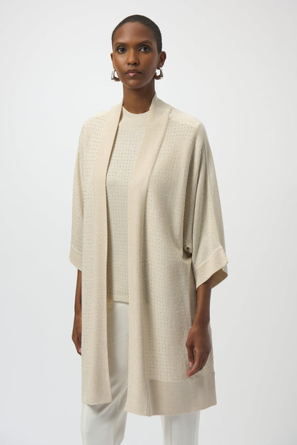 Sweater Knit Cover-Up with Iron-On Detail 254937