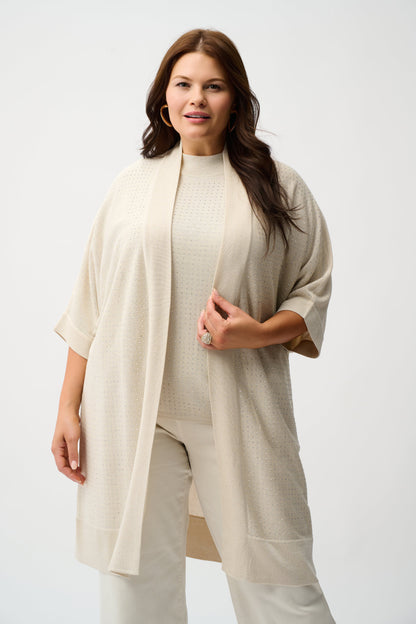 Sweater Knit Cover-Up with Iron-On Detail 254937