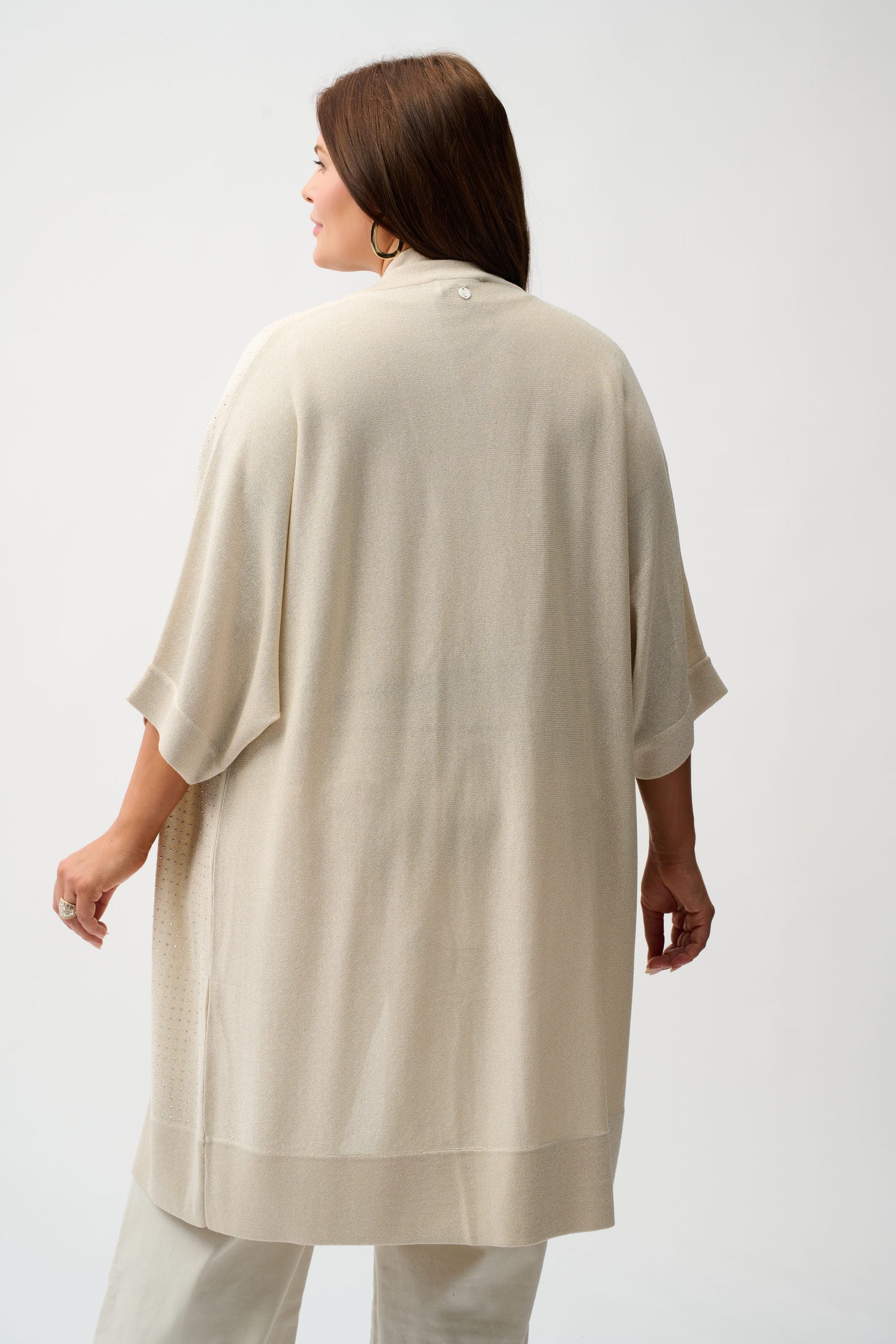 Sweater Knit Cover-Up with Iron-On Detail 254937