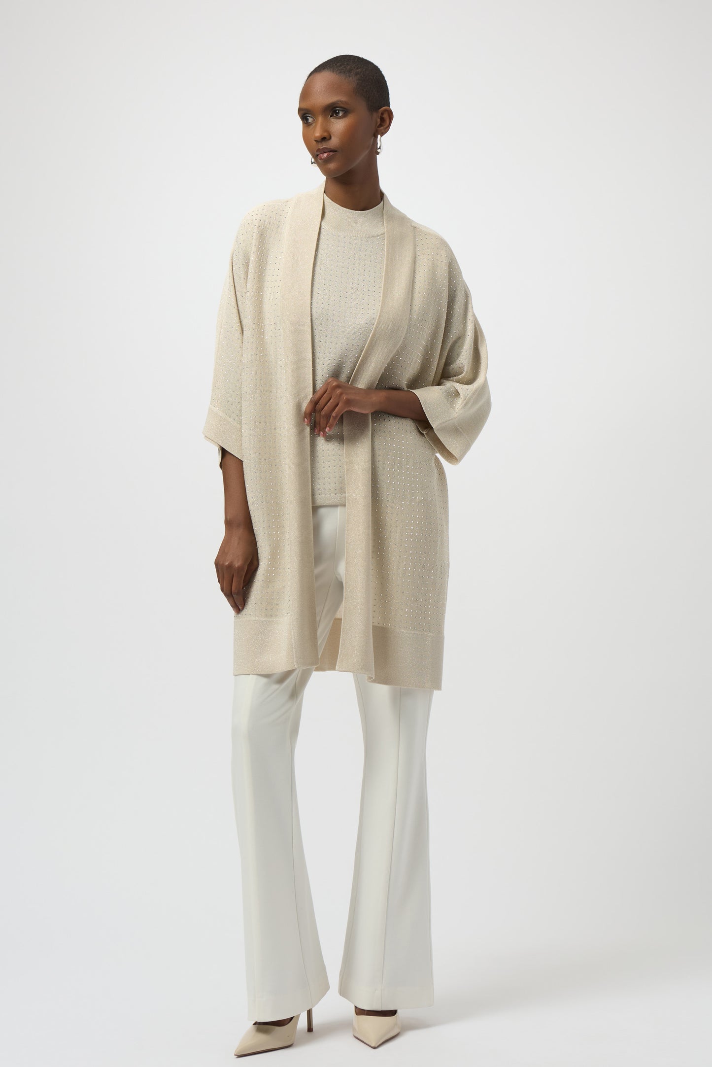 Sweater Knit Cover-Up with Iron-On Detail 254937