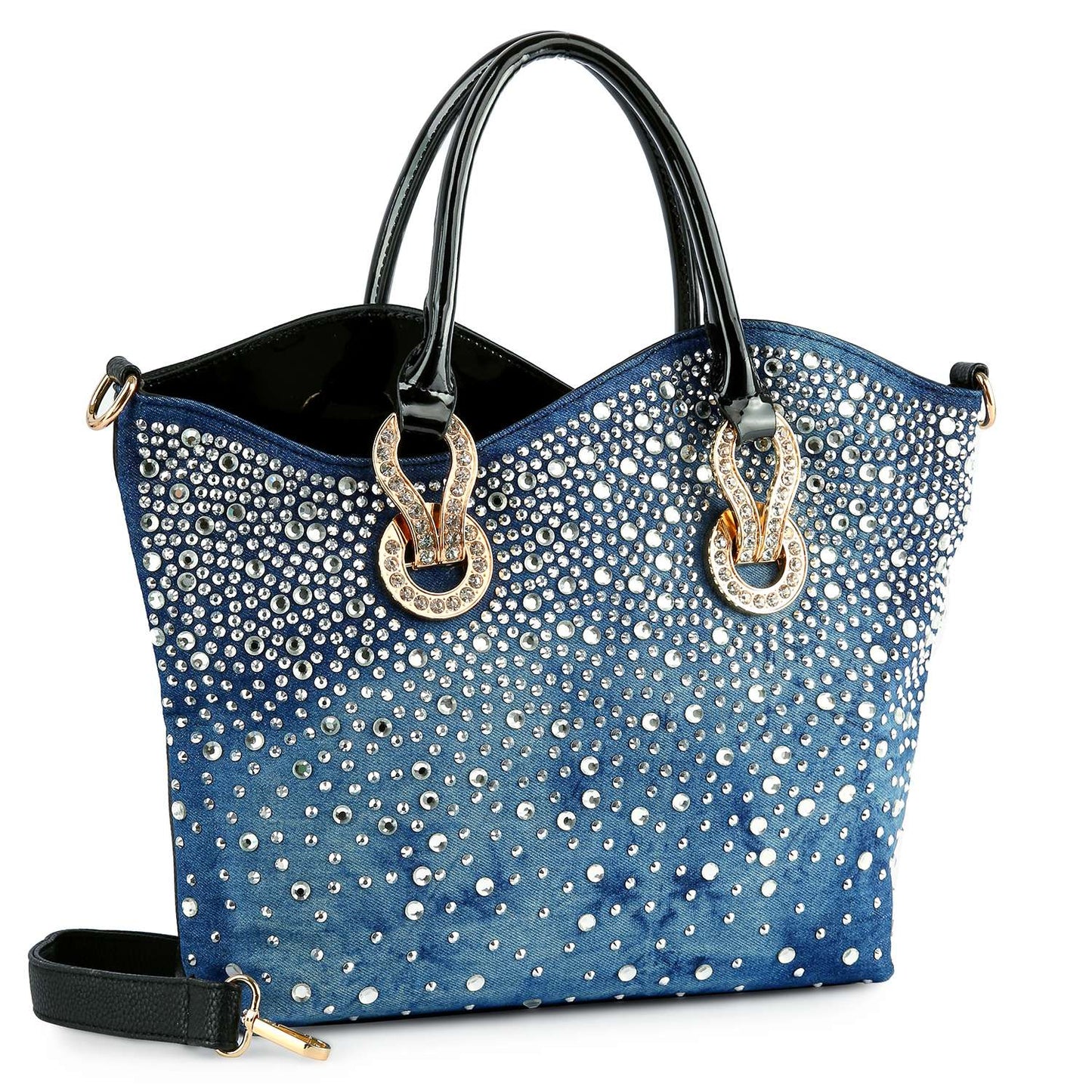 Handbag Express - Rhinestone Ombre Design Elegant Tote
