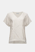 Load image into Gallery viewer, Pleated Satin Boxy Top With Silky Knit Back 261160

