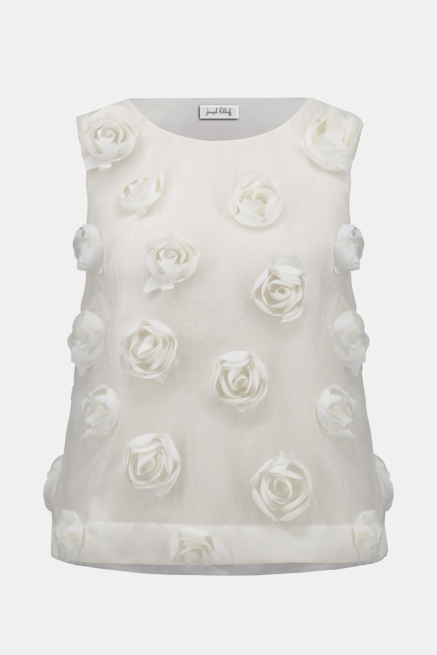 Novelty Sleeveless Top With 3D Floral Embroidery 261220