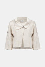 Load image into Gallery viewer, Pleated Satin Boxy Jacket With Overlay Collar 261241
