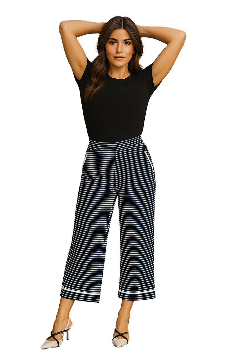 Striped Crop Pants