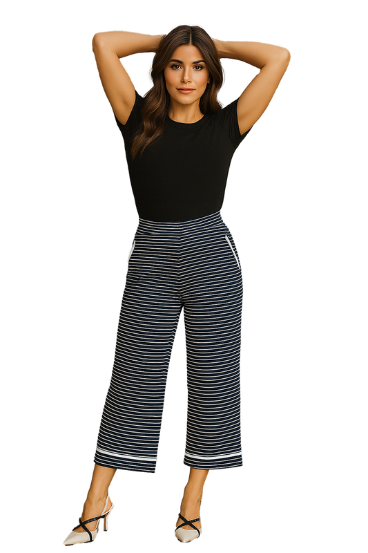 Striped Crop Pants