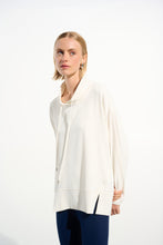 Load image into Gallery viewer, Woven Twill Boxy Tunic With Funnel Collar 261604
