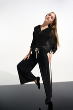 Load image into Gallery viewer, Silky Knit Color Block Wide Leg Pull-On Pants 261612
