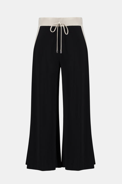 Silky Knit Color Block Wide Leg Pull-On Pants 261612
