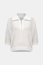 Load image into Gallery viewer, Viscose Blend Boxy Sweater Knit With Zipped Neckline 261634
