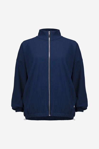 Stretch Nylon Boxy Mock Neck Outdoor Jacket 261647
