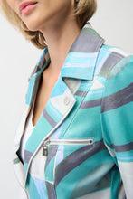 Load image into Gallery viewer, Foiled Faux Suede Geometric Print Fitted Jacket 261911
