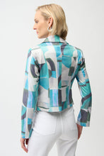 Load image into Gallery viewer, Foiled Faux Suede Geometric Print Fitted Jacket 261911
