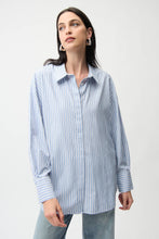 Load image into Gallery viewer, Tencel Stripe Print Boxy Blouse 261931
