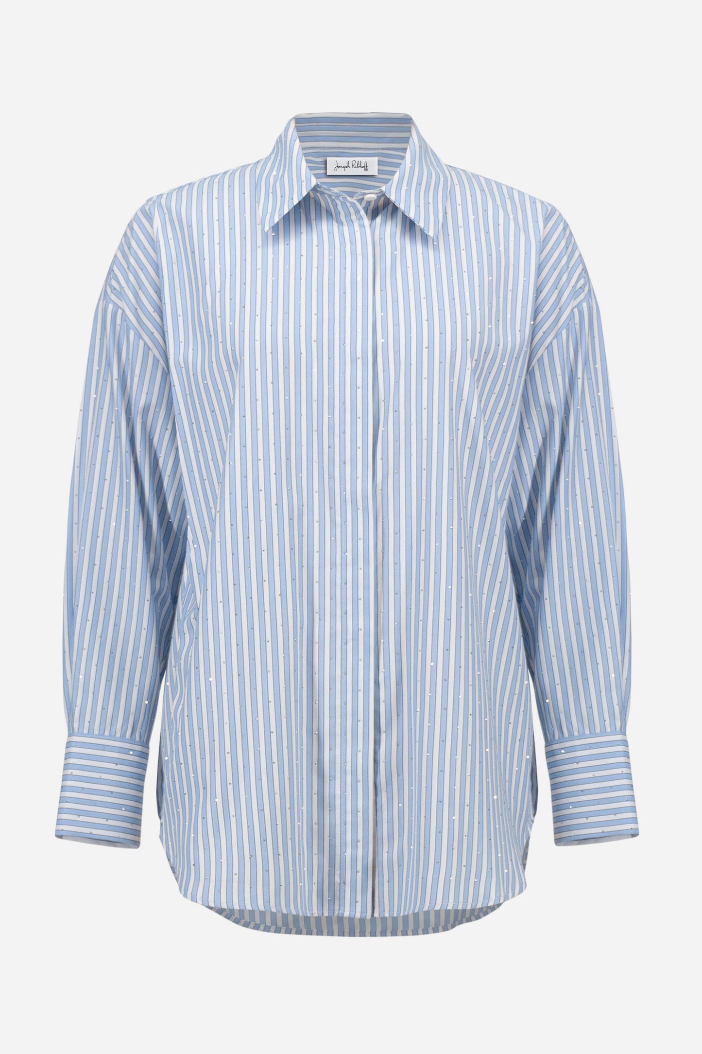 Tencel Stripe Print Boxy Blouse 261931