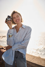 Load image into Gallery viewer, Tencel Stripe Print Boxy Blouse 261931
