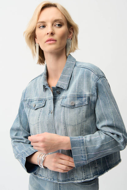 Denim Jacket With Rhinestones 261958
