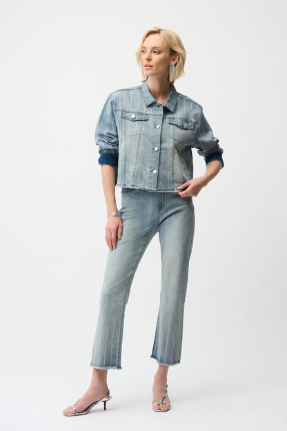 Denim Jacket With Rhinestones 261958