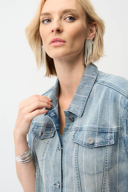 Denim Jacket With Rhinestones 261958