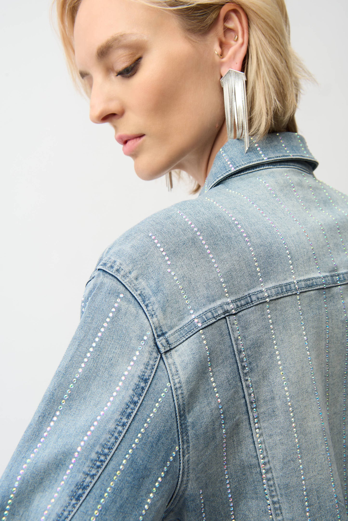 Denim Jacket With Rhinestones 261958