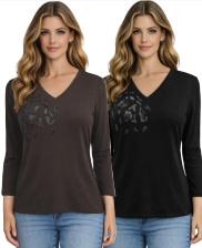 Jungle Jane 3/4 Sleeve Top