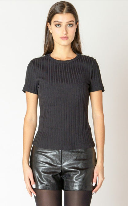 Embellished Ribbed Top 2624031
