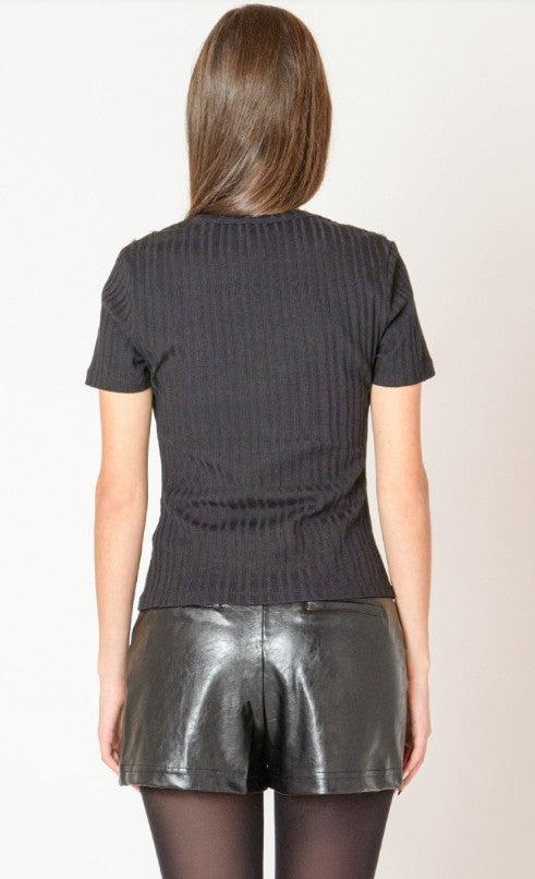 Embellished Ribbed Top 2624031