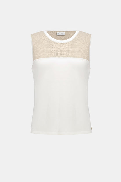 Soft Knit Straight Cami With Mesh Yoke 262612
