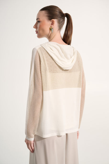 Soft Knit Straight Hooded Zip Jacket 262613