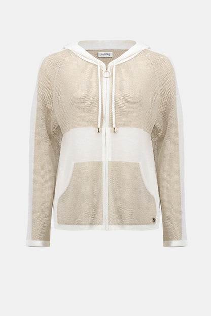 Soft Knit Straight Hooded Zip Jacket 262613
